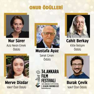 34. Ankara Film Festivali’nin Onur Ödülleri